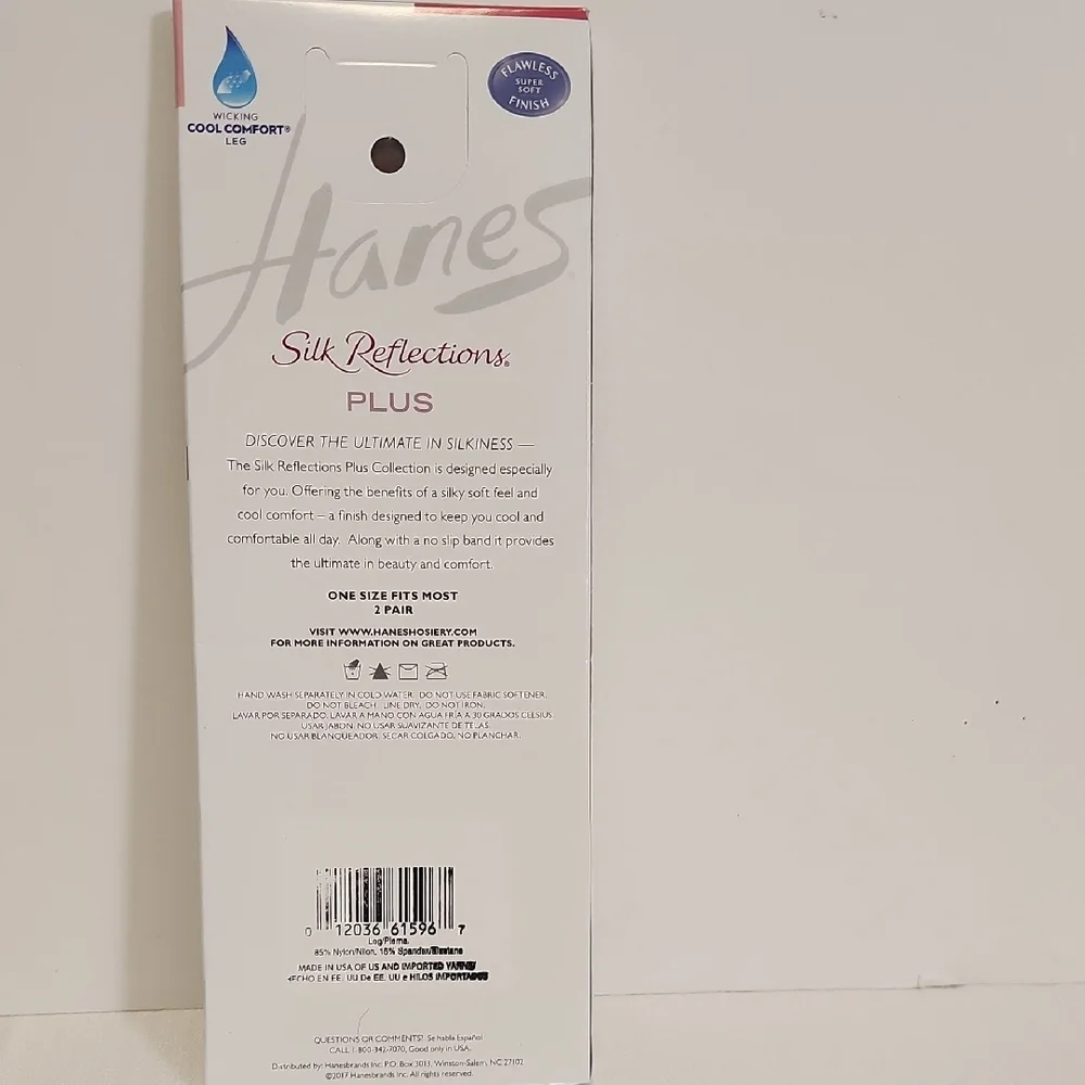 Hanes Silk Reflections Silky Sheer Plus Size Knee Highs Lot Of 2 Barely‎ There